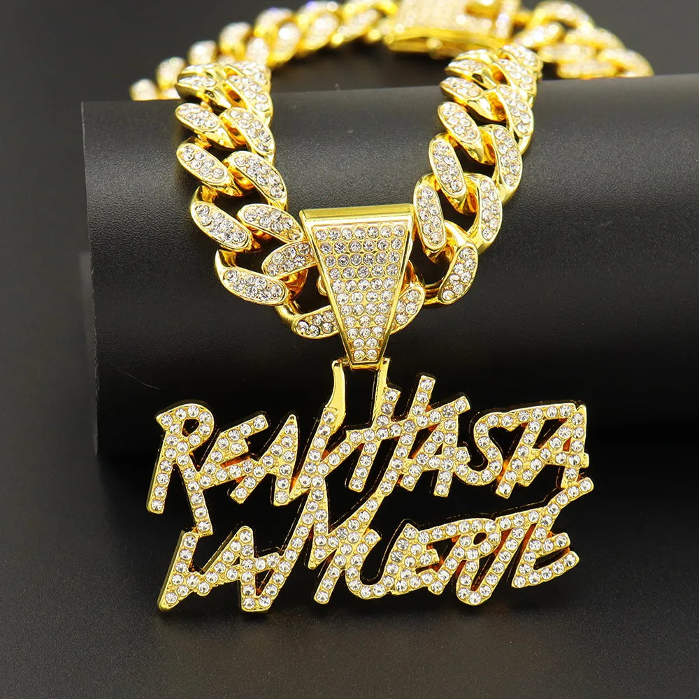 CUBAN CHAIN WITH 13mm PENDANT Y2K
