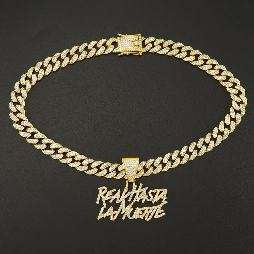 CUBAN CHAIN WITH 13mm PENDANT Y2K