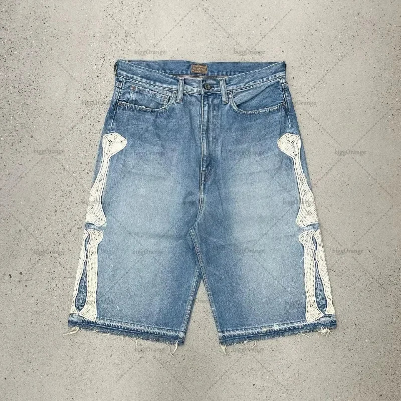 SHORTS SKELETON Y2K