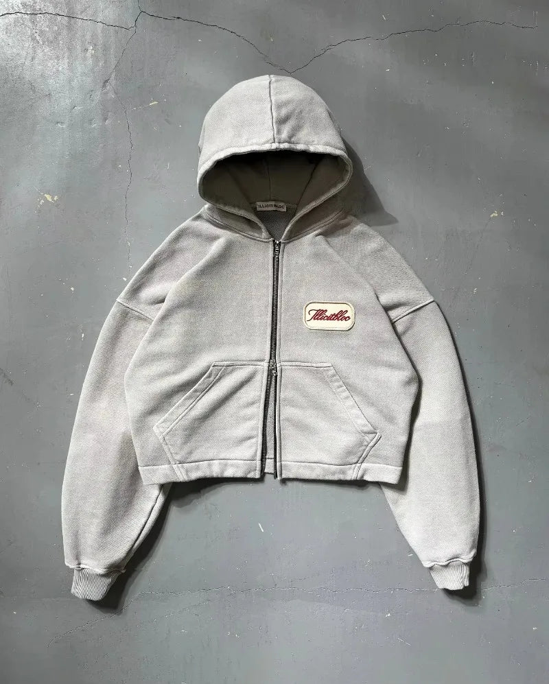 HOODIE ZIPPER FASHION Y2K