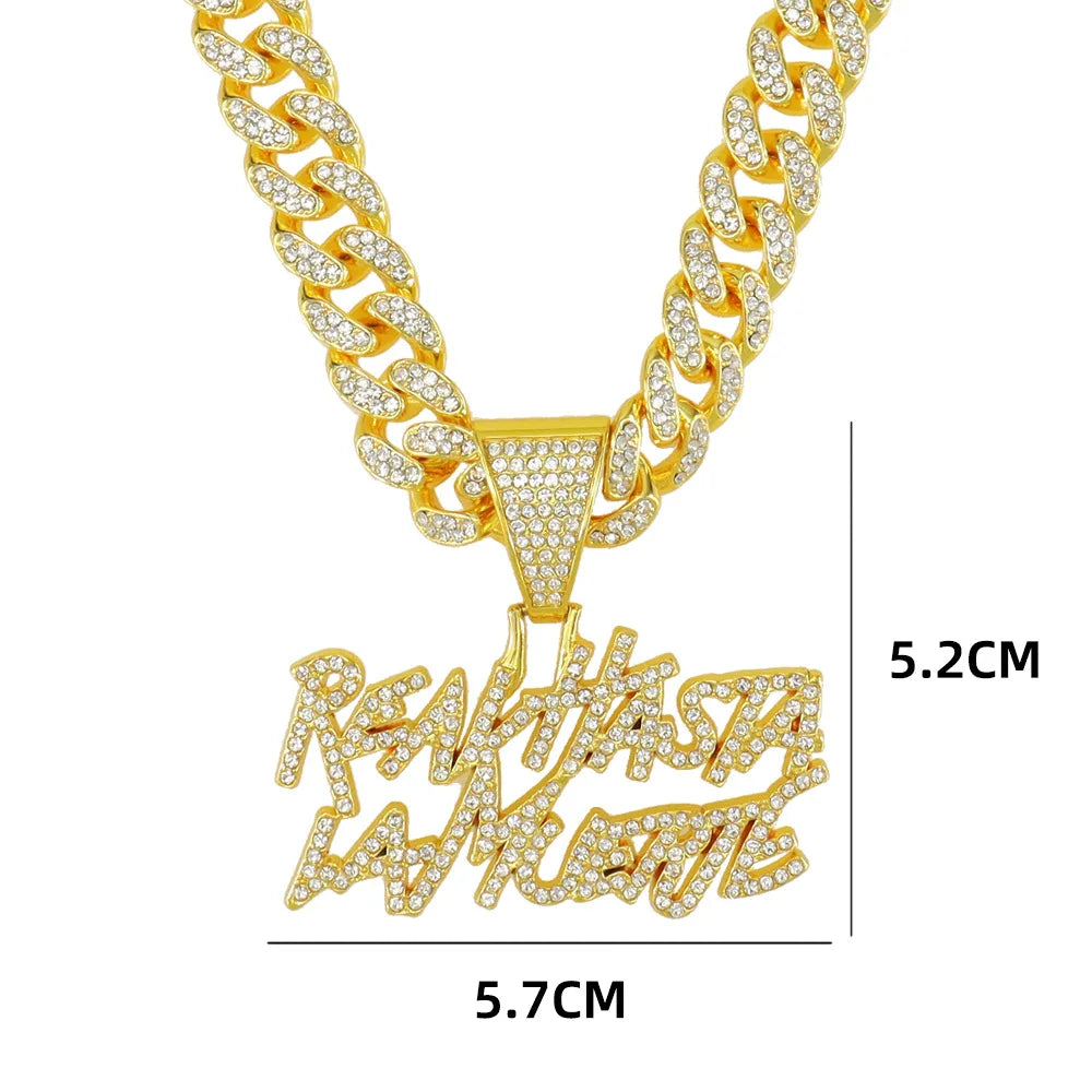 CUBAN CHAIN WITH 13mm PENDANT Y2K