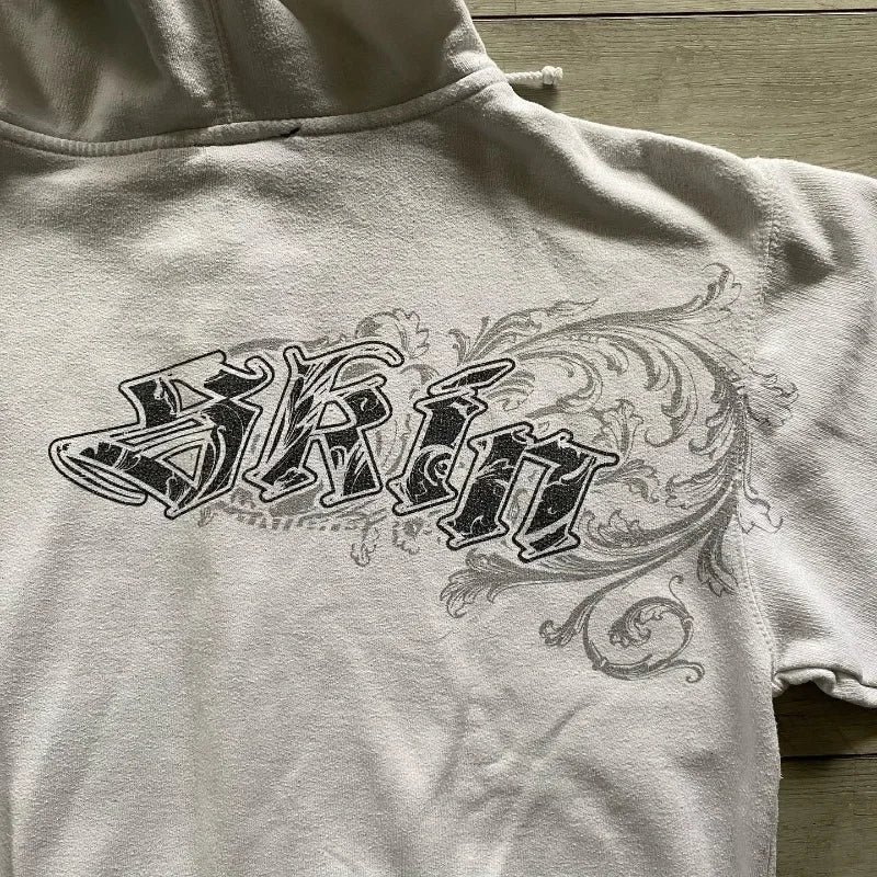HOODIE Y2K STYLE WHITE