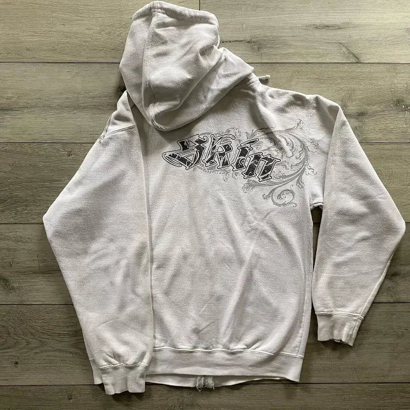 HOODIE Y2K STYLE WHITE