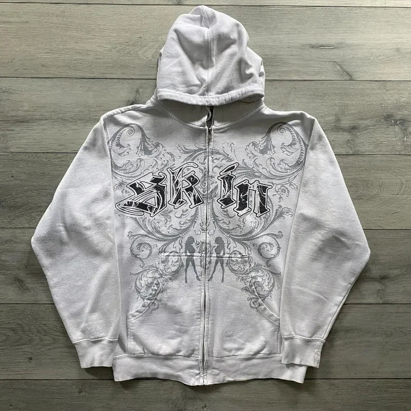 HOODIE Y2K STYLE WHITE