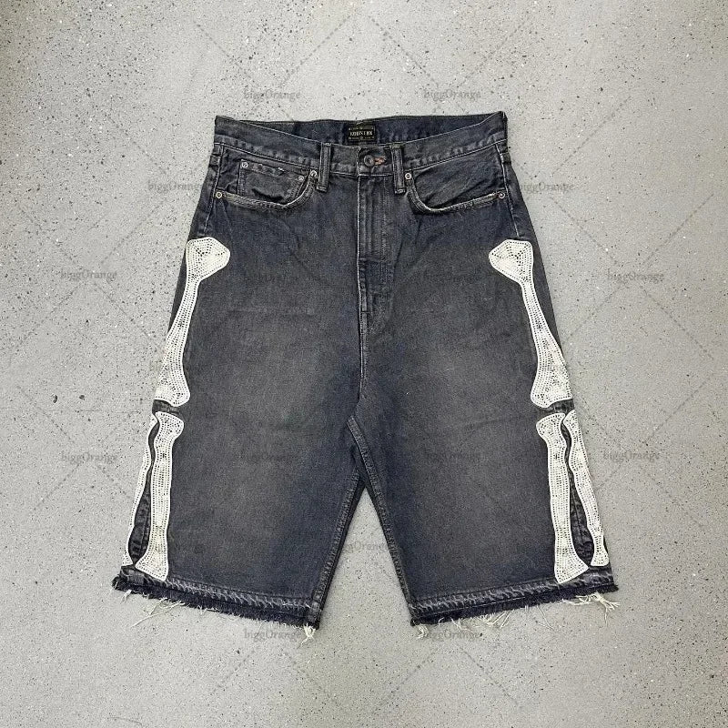 SHORTS SKELETON Y2K