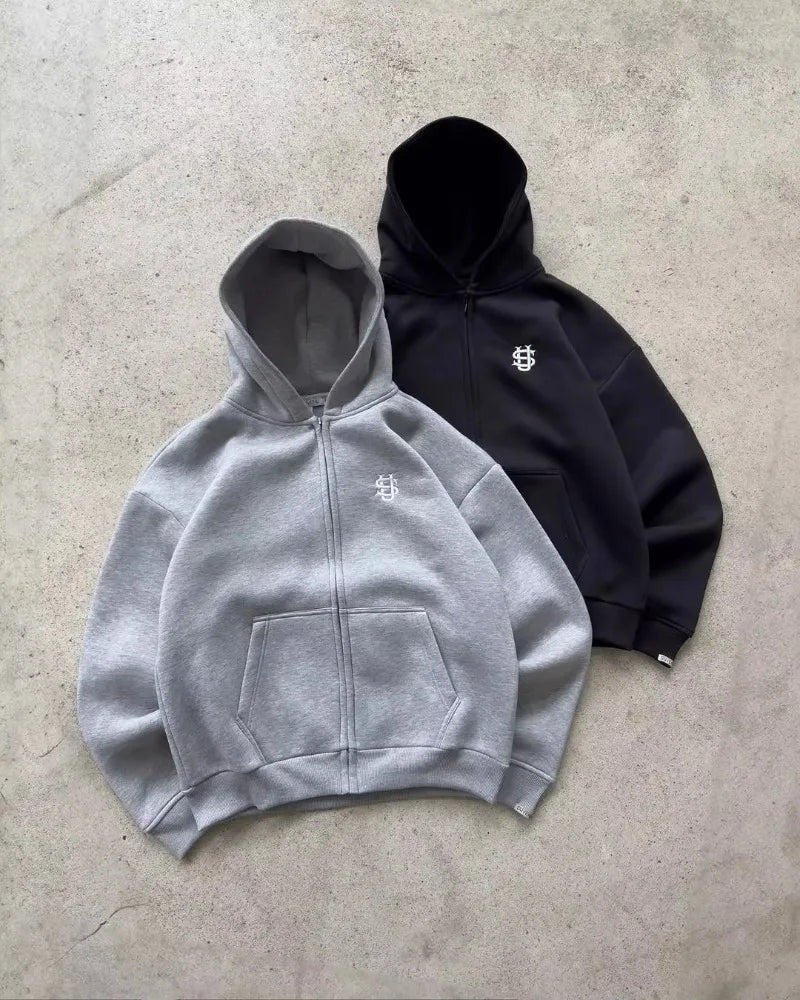 RETRO HOODIE Y2K ZIPPER