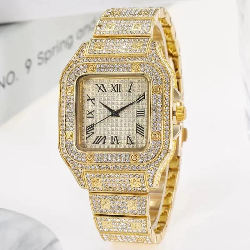 Luxury Iced Square Watch