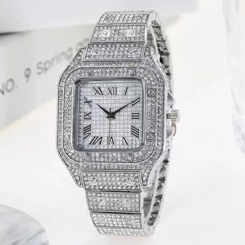 Luxury Iced Square Watch