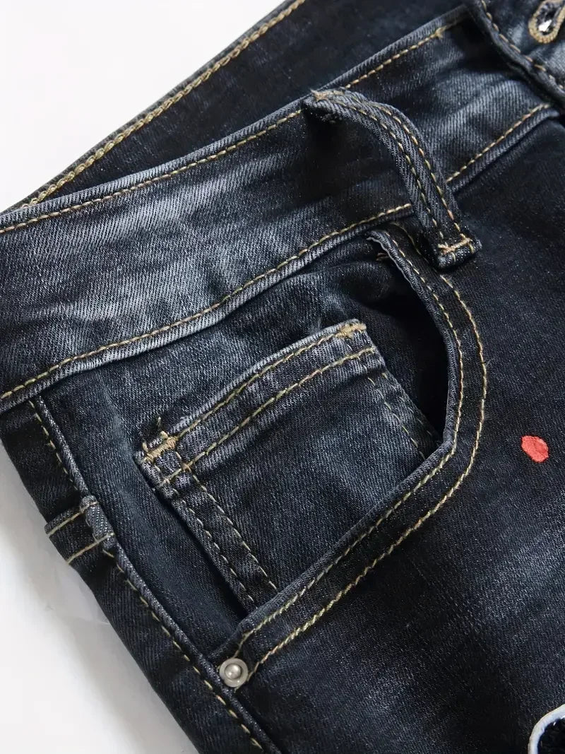 TROUSER Y2K LETTER SKINNY