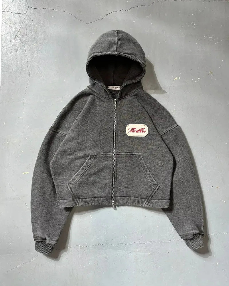 HOODIE ZIPPER FASHION Y2K